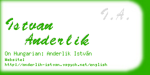 istvan anderlik business card